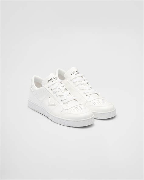 prada 56 9|White Downtown Patent Leather Sneakers .